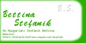 bettina stefanik business card